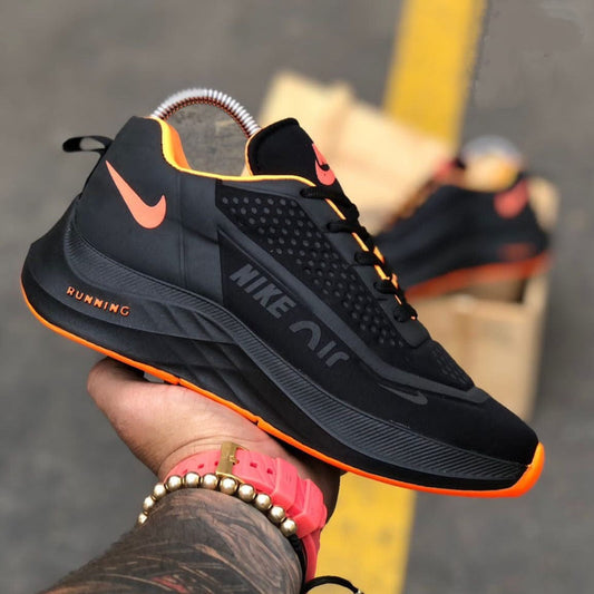 Nike Air Running Negro Naranja
